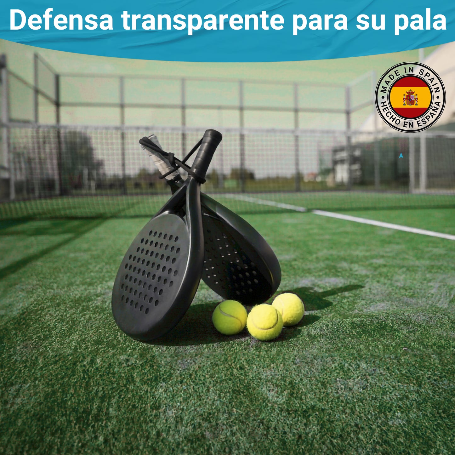 Protector Transparente para Pala de Pádel - Ultra-Ligero 7g, Hecho en España - No desequilibra tu pala