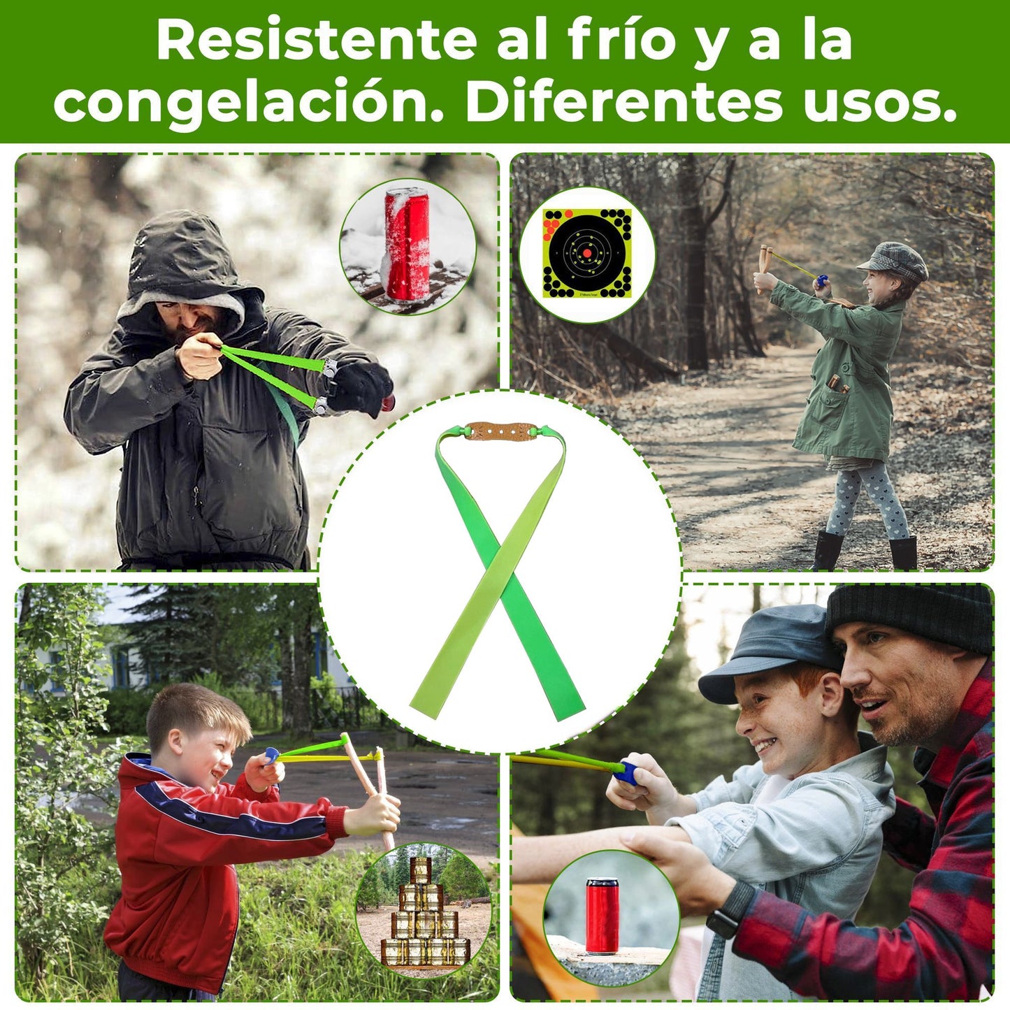 Pack de 6 Gomas de Tirachinas (0.8mm) - Látex Natural, Alta Potencia (Universales para Caza y Tiro)