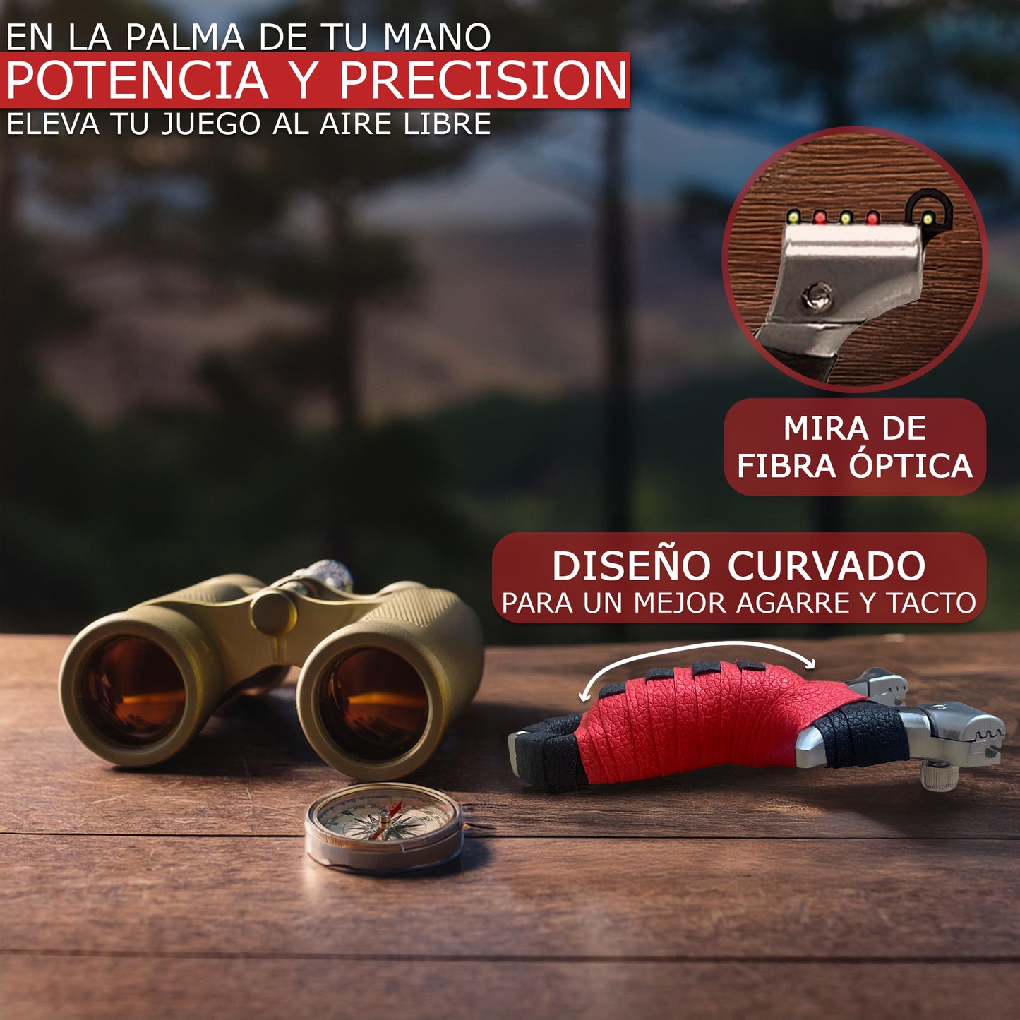 Tirachinas profesional "Red Strike Pro" (con Mira de Precisión)
