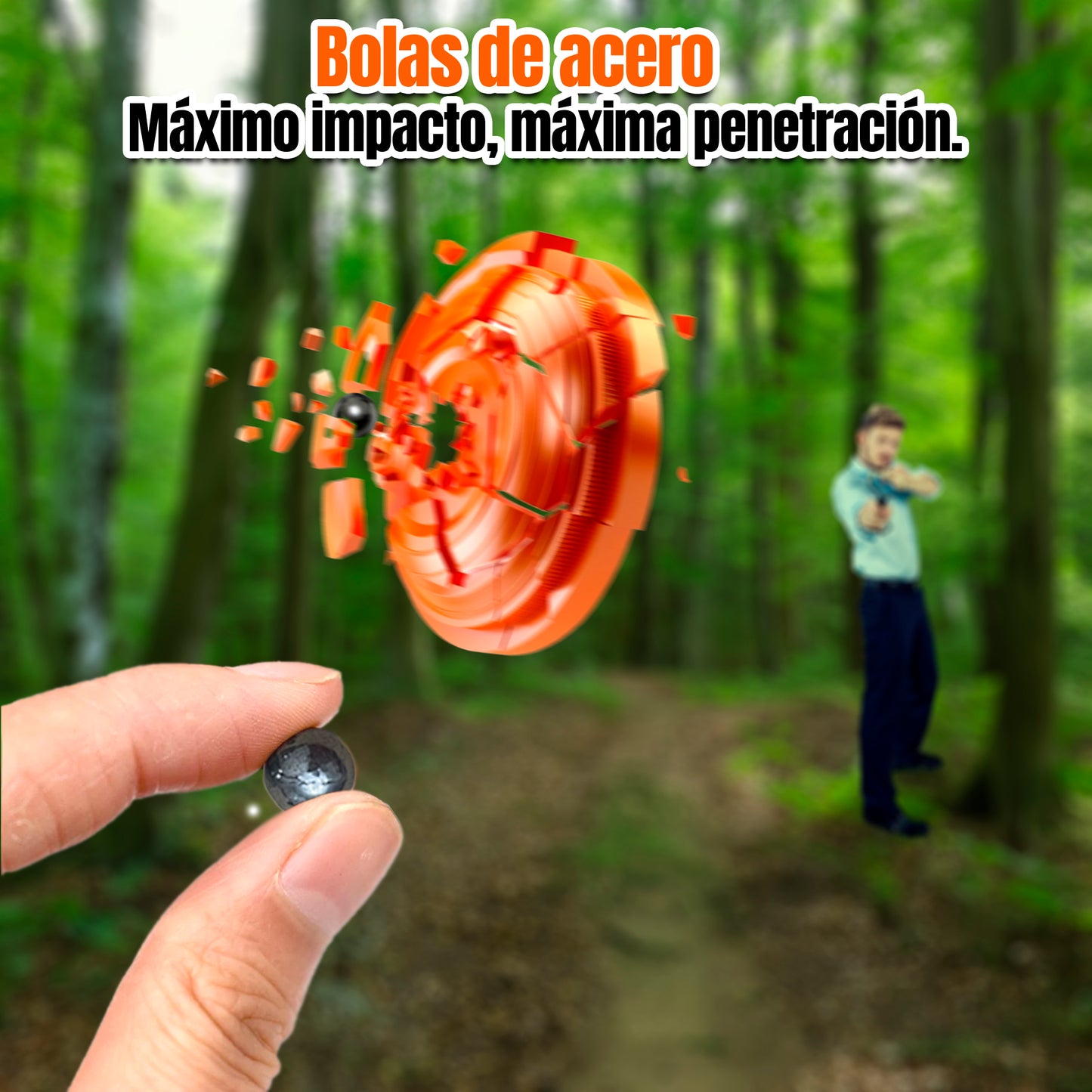 Tirachinas Profesional 'Red Strike Pro' - Kit Completo con Bolas de Barro, Acero y 3 Bandas de Repuesto