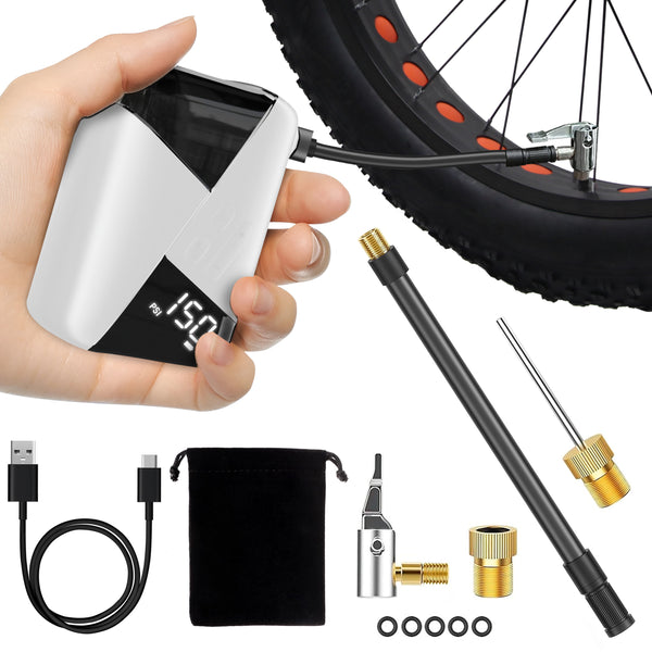 Mini Bomba Eléctrica 'MultiPump 150' - Kit Universal Todo en Uno (Patinetes, Bici, Pelotas)