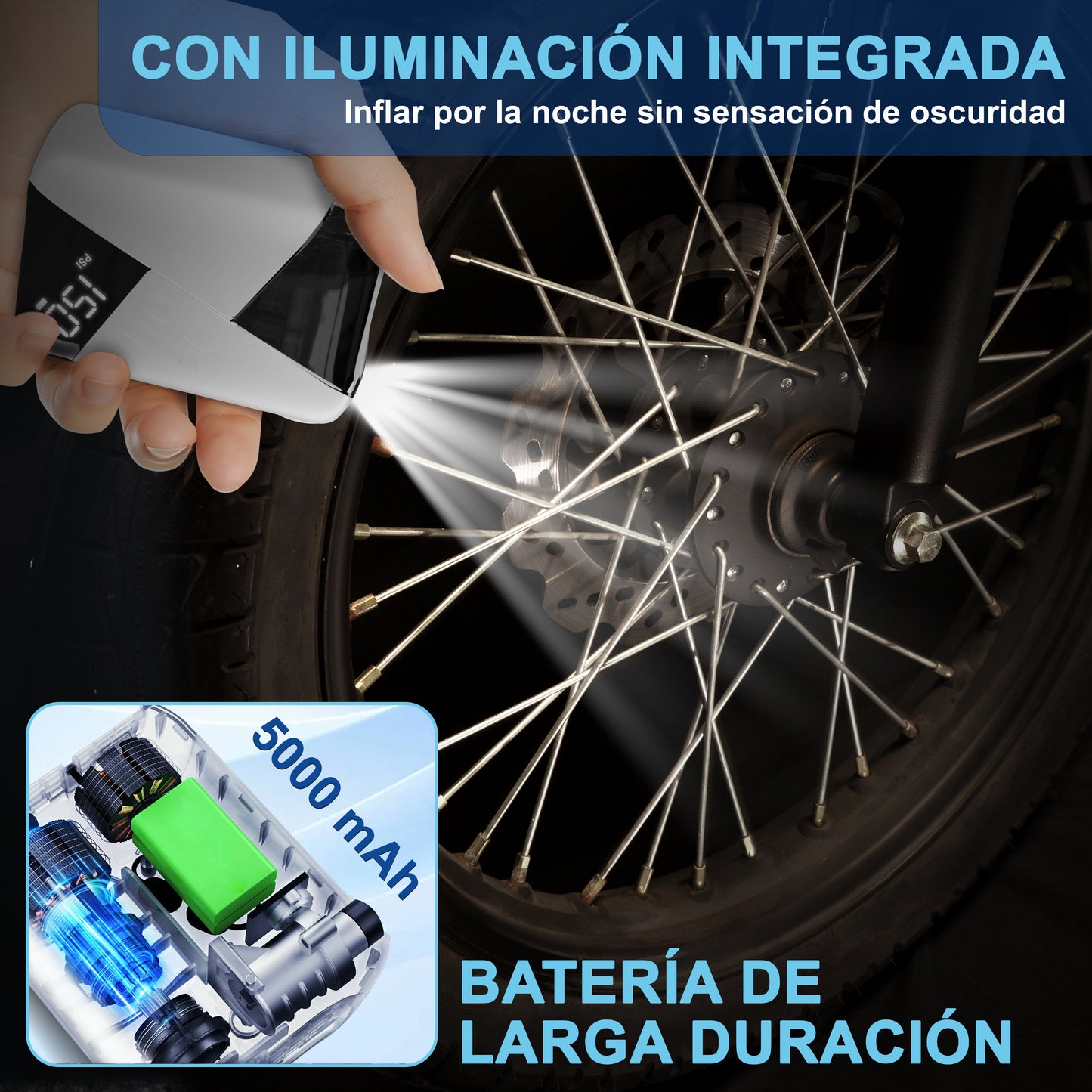 Mini Bomba Eléctrica 'MultiPump 150' - Kit Universal Todo en Uno (Patinetes, Bici, Pelotas)