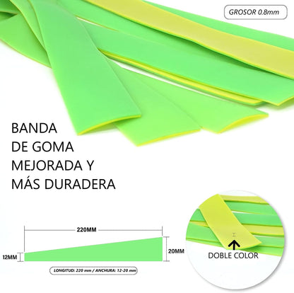 Pack de 6 Gomas de Tirachinas (0.8mm) - Látex Natural, Alta Potencia (Universales para Caza y Tiro)