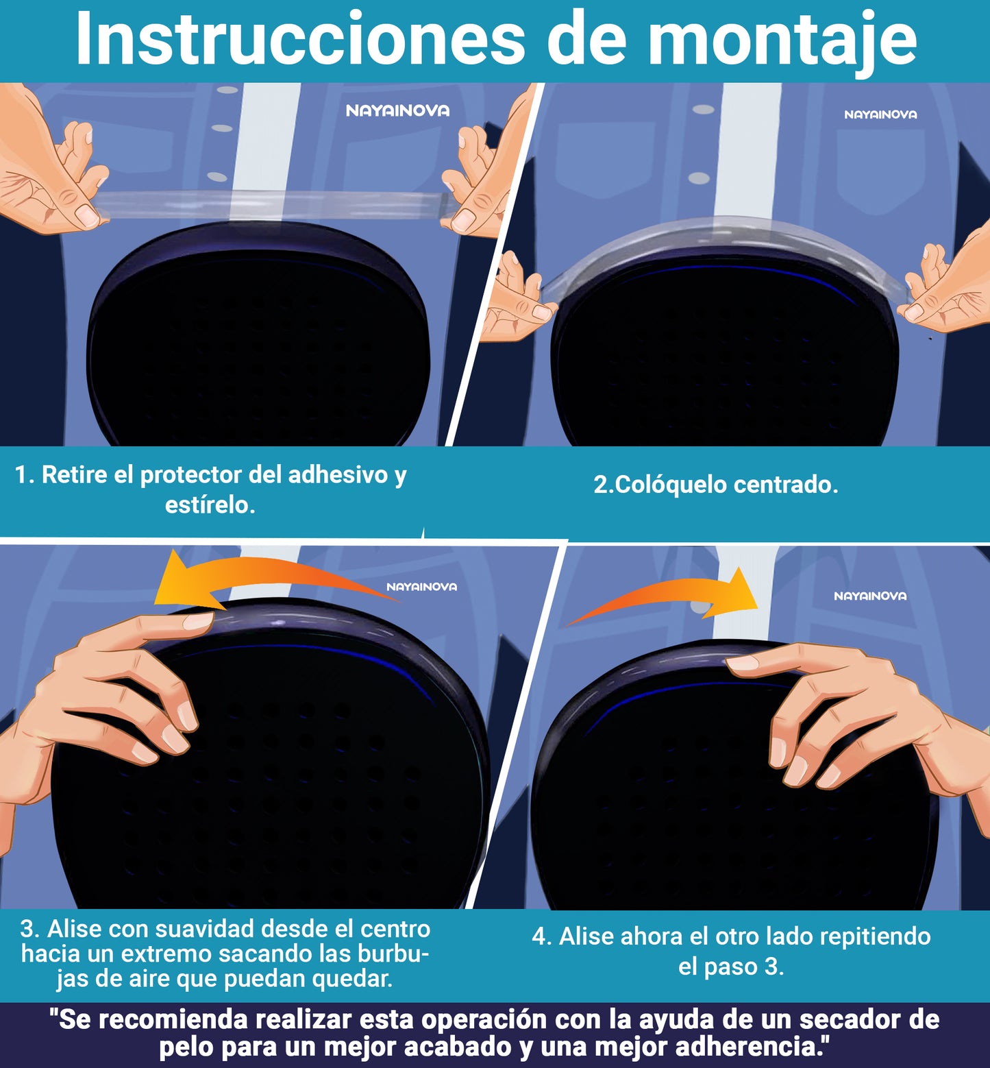 Protector Transparente para Pala de Pádel - Ultra-Ligero 7g, Hecho en España - No desequilibra tu pala