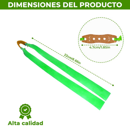 Pack de 6 Gomas de Tirachinas (0.8mm) - Látex Natural, Alta Potencia (Universales para Caza y Tiro)