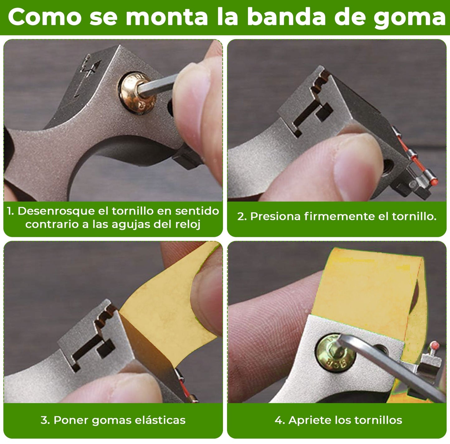 Pack de 6 Gomas de Tirachinas (0.8mm) - Látex Natural, Alta Potencia (Universales para Caza y Tiro)