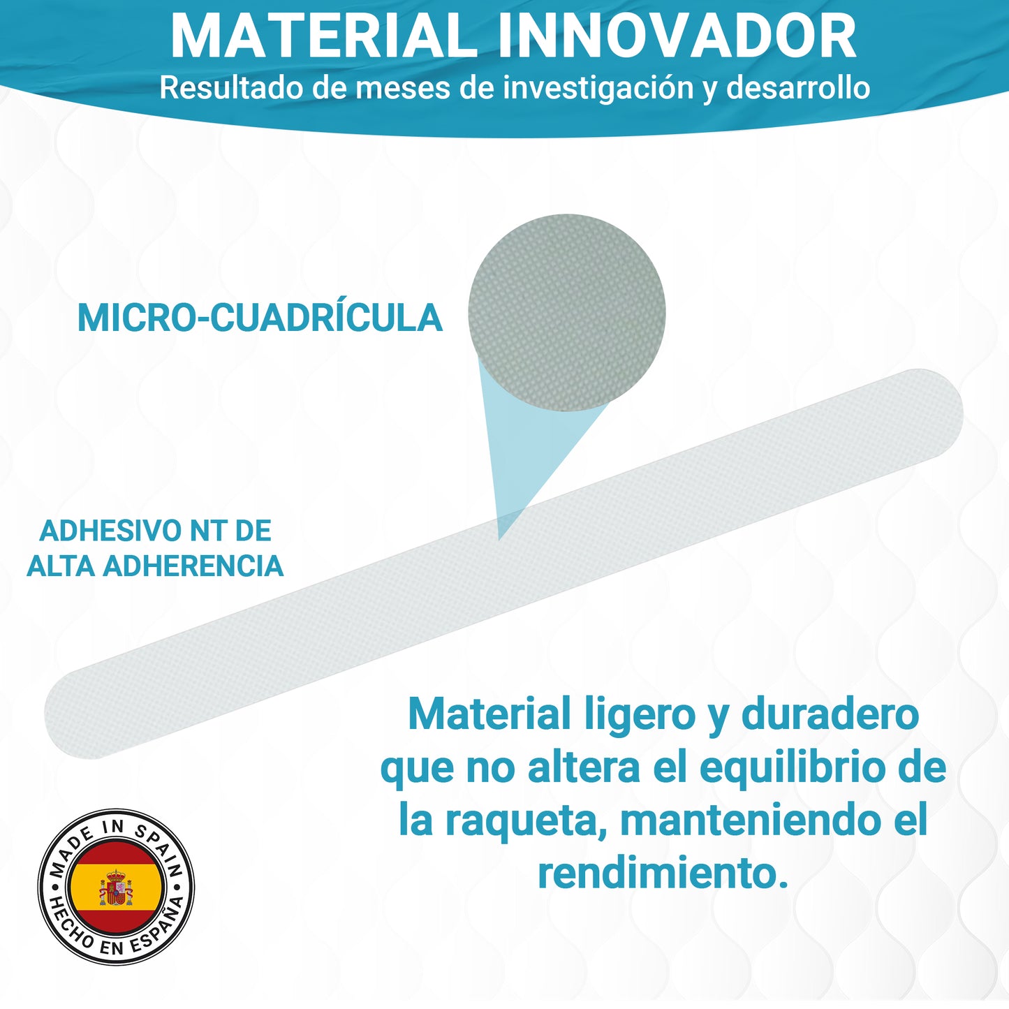 Protector Transparente para Pala de Pádel - Ultra-Ligero 7g, Hecho en España - No desequilibra tu pala